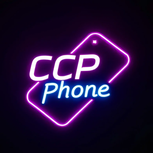 Logo CCP Phone - smartphone avec icône de tournevis et symbole de réparation